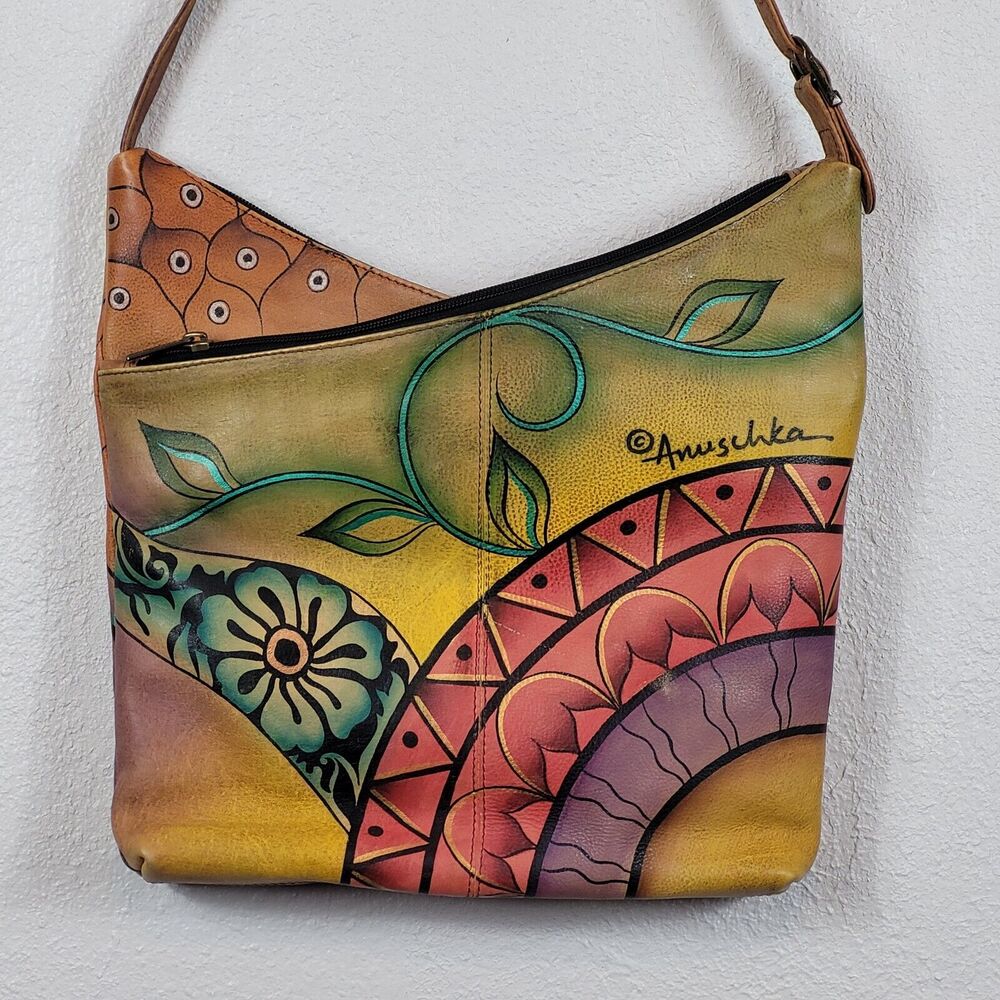 Anuschka Hand Painted Leather Bag NWT